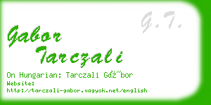 gabor tarczali business card